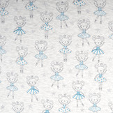 SweatStoff Alpenfleece Maus Ballerina Glitzer Creme Meliert