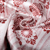 Poly Satijn Bloemen Rood