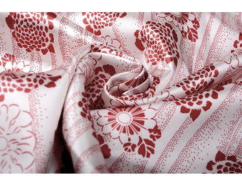 Polyester-Satin Blumen Rot