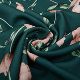 Scuba Crepe Printed Tulip Green