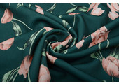 Scuba Crepe Printed Tulip Green