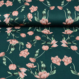 Scuba Crepe Bedrukt Tulp Groen