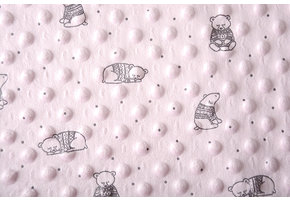 Beer Minky Fleece Poeder Roze