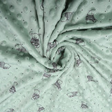 Bear Minky Fleece Light Old Green