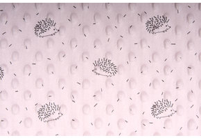Hedgehog Minky Fleece Powder Pink