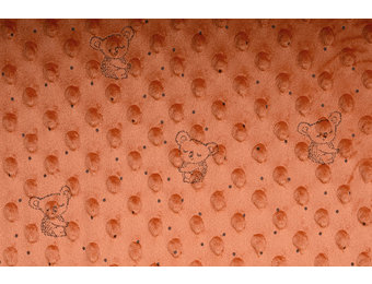 Koala Minky Fleece Orange Brique