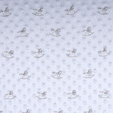 Schaukelpferd Minky-Fleece Silber