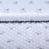 Schaukelpferd Minky-Fleece Silber