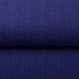 Gebreide Kabel Stof Tricot Koningsblauw