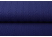 Knitted Cable Fabric Tricot Royal Blue