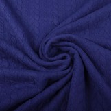 Gebreide Kabel Stof Tricot Koningsblauw