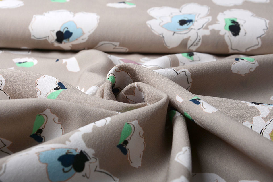 Crepe digital poppy Taupe
