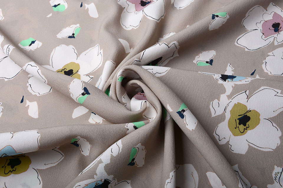 Crepe digital poppy Taupe