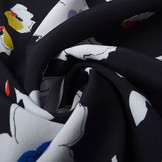 Crepe digital  poppy Black