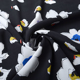 Crepe digital  poppy Black