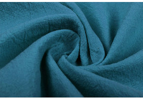 100% Washed Cotton Petrol Blue