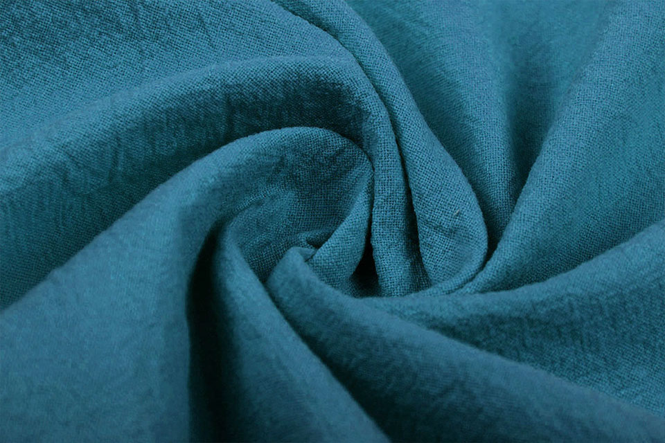 100% Gewassen Katoen Petrol Blauw