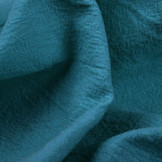 100% Gewaschene Baumwolle Petrol Blau