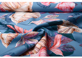 Digitaal Crepe stretch Leaves Light Jeans