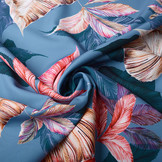 Digitaal Crepe stretch bladeren Licht Jeans