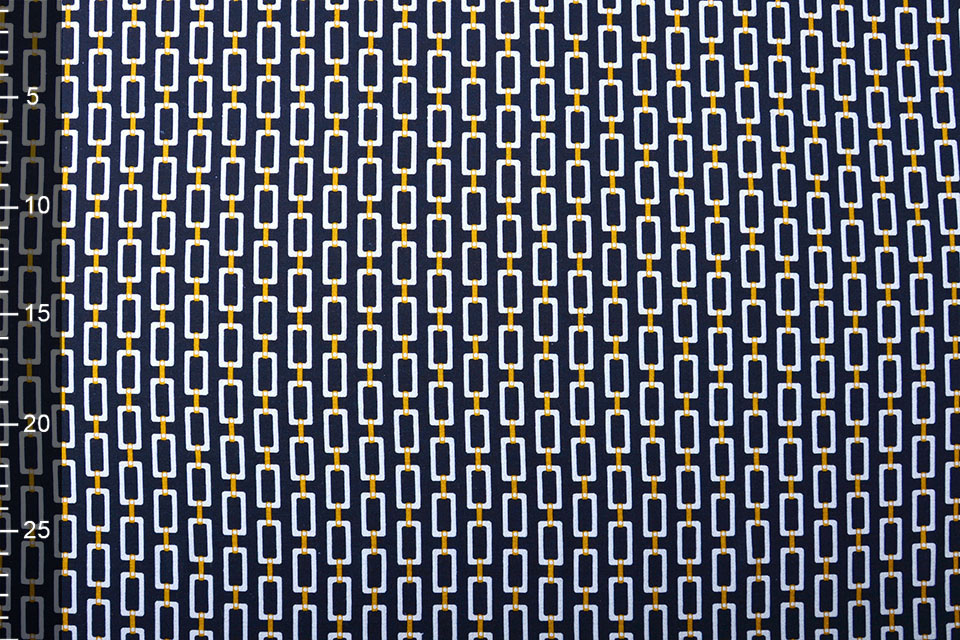 Viscose Jersey Lacquar Chains Navy