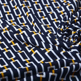 Viscose Jersey Lacquar Chains Navy
