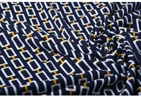 Viscose Jersey Lacquar Chains Navy