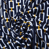 Viscose Jersey Lacquar Chains Navy