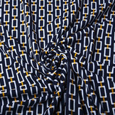 Viscose Jersey Lacquar Chains Marine