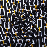 Viscose Jersey Lacquar Chains Black