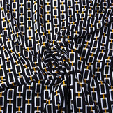 Viscose Jersey Lacquar Chains Zwart