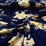 Viscose Jersey Lacquar Lule Marine Geel