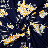 Viscose Jersey Lacquar Lule Marine Geel