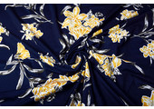 Viscose Jersey Lacquar Lule Navy Yellow