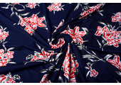 Viscose Jersey Lacquar Lule Navy Red