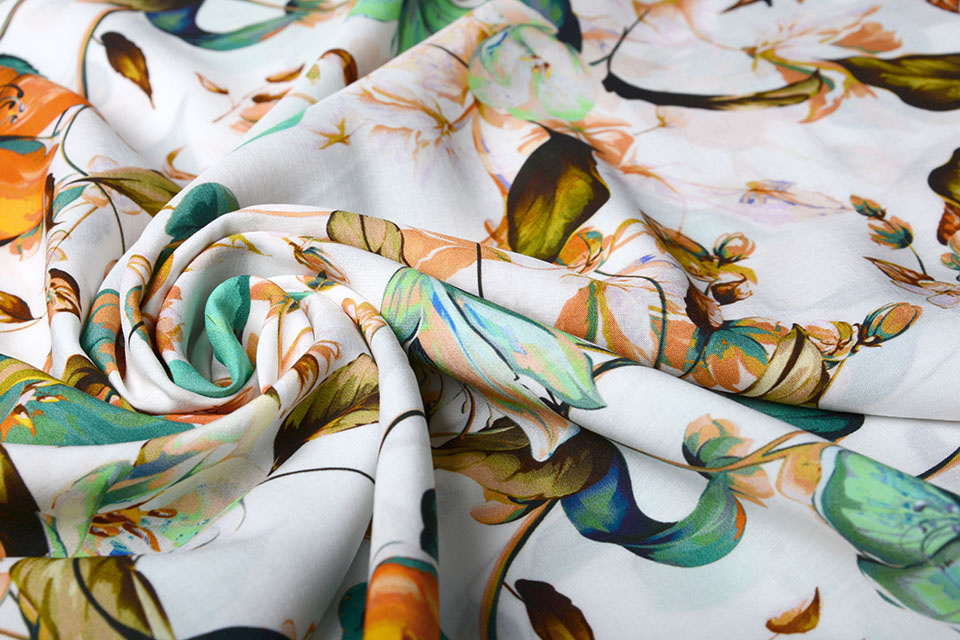 Viscose Digitaal Marocain Groen