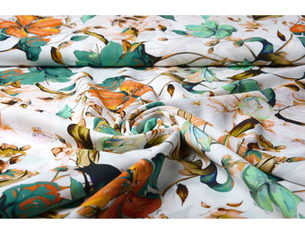 Viscose Digitaal Marocain Groen