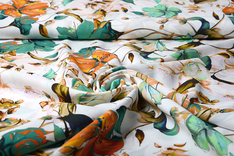Viscose Digitaal Marocain Groen