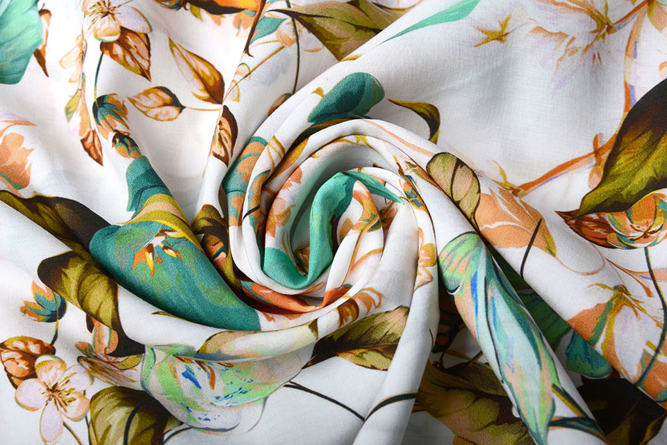 Viscose Digitaal Marocain Groen
