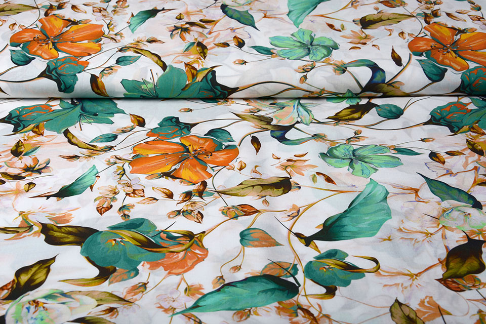 Viscose Digitaal Marocain Groen