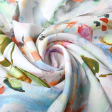 Viscose Digital Kembang Blume Blau