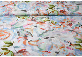 Viscose Digital Kembang Blume Blau