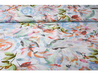 Viscose Digital Kembang Blume Blue