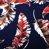 Viscose Jersey Lacquar Pluma Navy Red