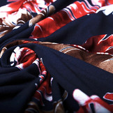 Viscose Jersey Lacquar Pluma Marine Rood