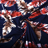 Viscose Jersey Lacquar Pluma Marine Rood