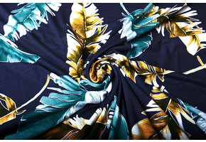 Viscose Jersey Lacquar Pluma Navy Green