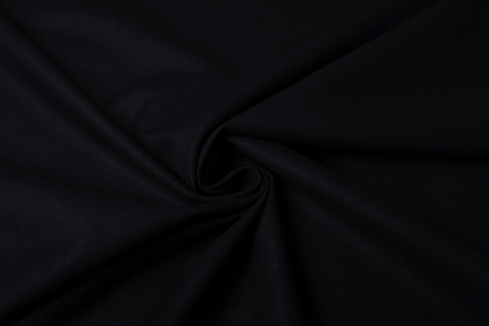Stretch Washed Linen Black