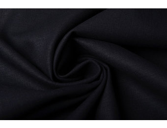 Stretch Gewaschenes Leinen Schwarz