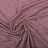 Viscose Jersey Stripes Cherries Sand